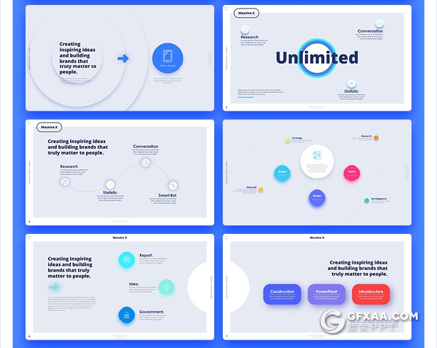 840页国外大型PPT模插画3D数据信息图形PPT动画模板 - 顶尖PPT