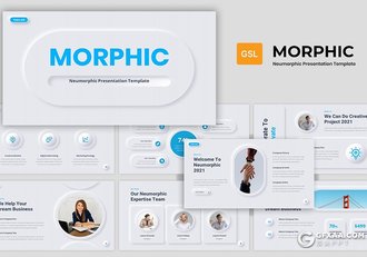 33页微立体企业介绍项目提案工作计划国外Google slides模板 - 顶尖PPT