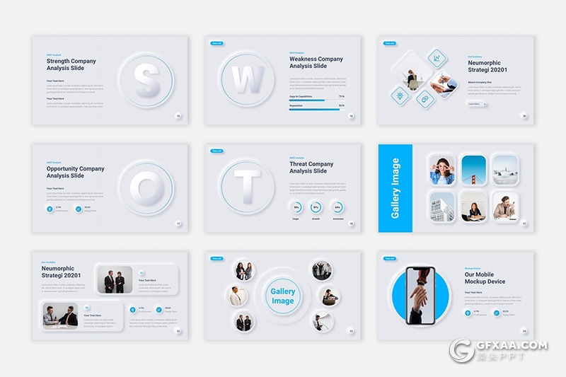 33页微立体企业介绍项目提案工作计划国外Google slides模板 - 顶尖PPT