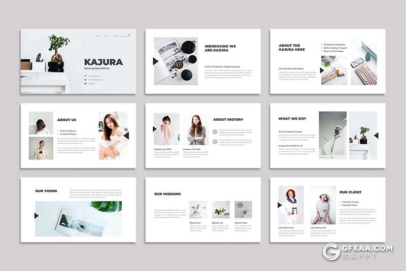 36页极简文艺小清新国外PPT模板 - 顶尖PPT