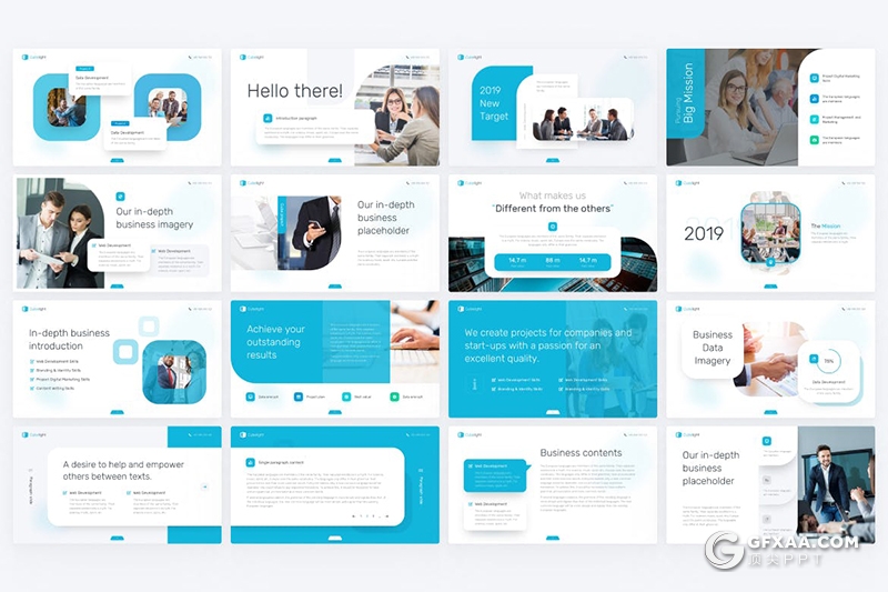 101页国外精美动画效果商务多用途PPT模板 - 顶尖PPT