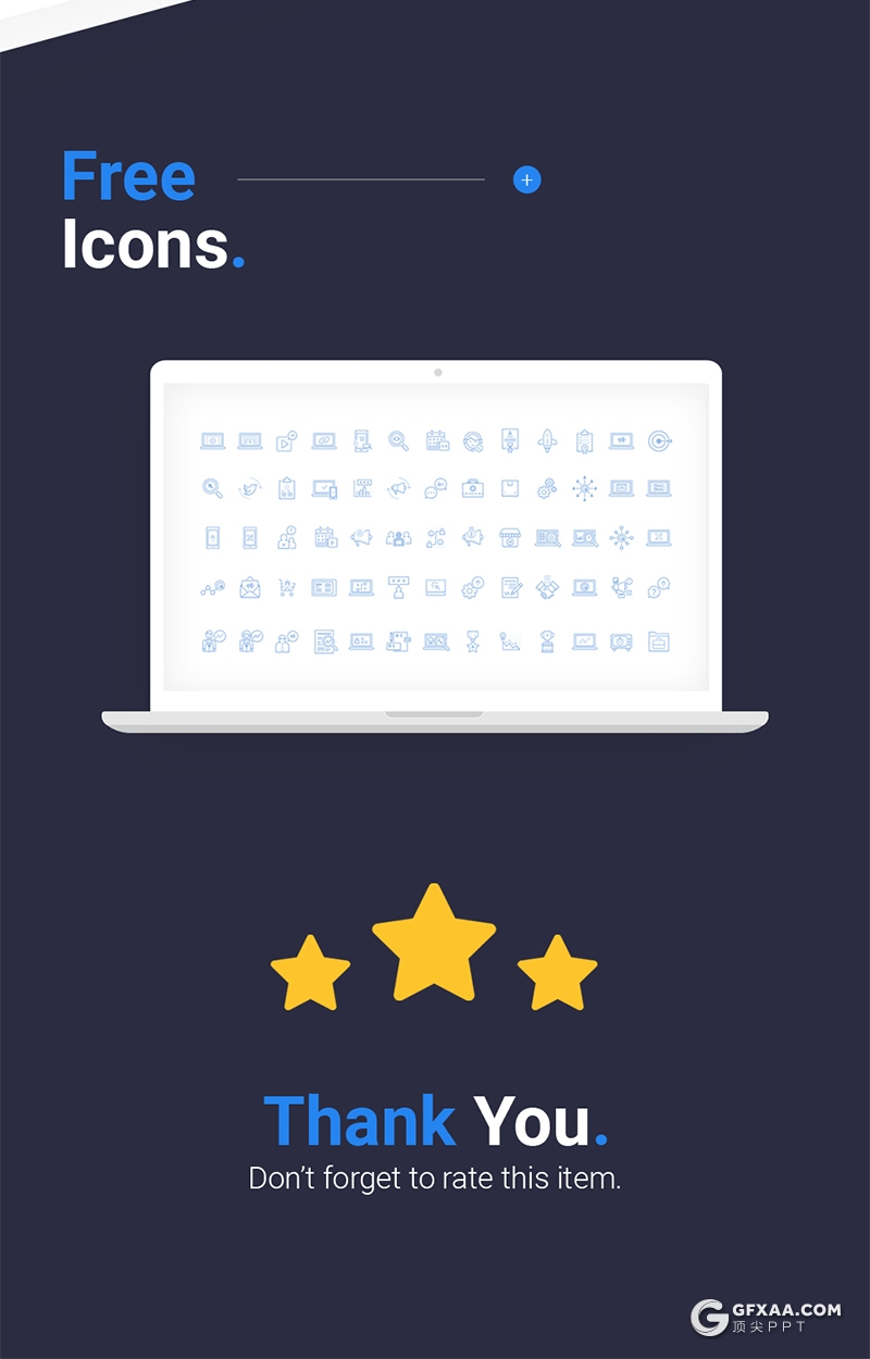 85页国外扁平化商务风格蓝色PPT模板 - 顶尖PPT