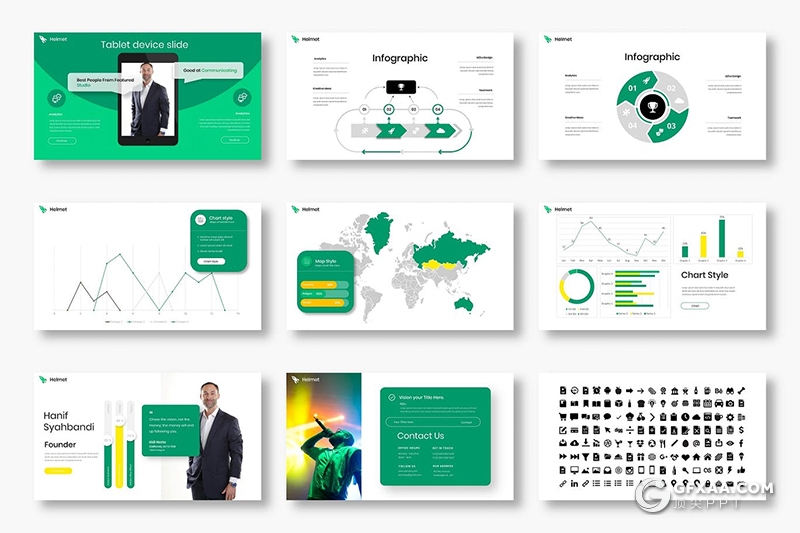 39页国外商务通用精美创意设计PPT模板 - 顶尖PPT