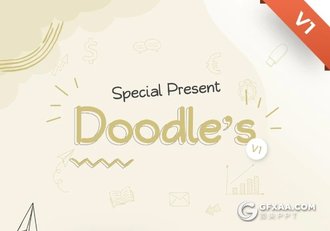 80页超精美动画卡通手绘涂鸦效果PPT模板 - 顶尖PPT