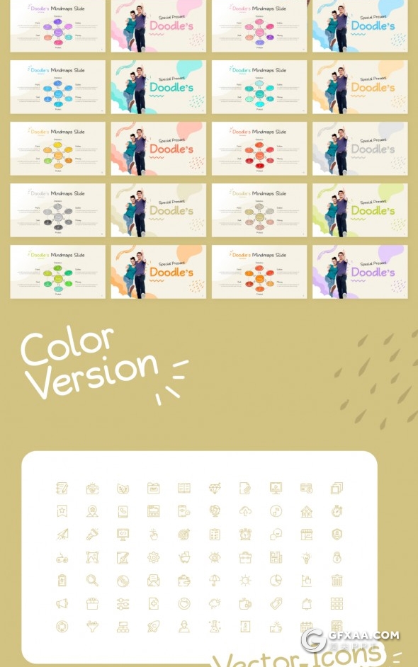 80页超精美动画卡通手绘涂鸦效果PPT模板 - 顶尖PPT