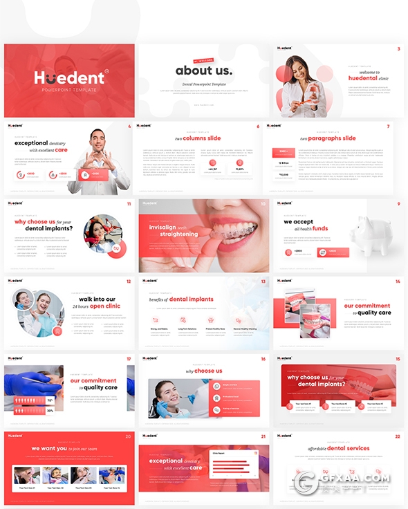 65页精美动画牙科诊所医学医疗主题国外PPT模板 - 顶尖PPT