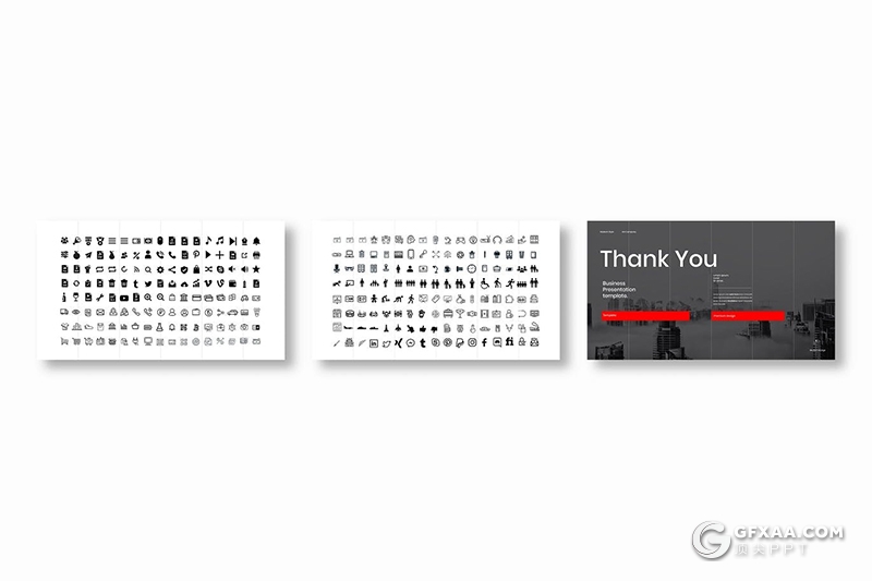 39页扁平化黑红配色企业团队介绍项目合作国外PPT模板 - 顶尖PPT