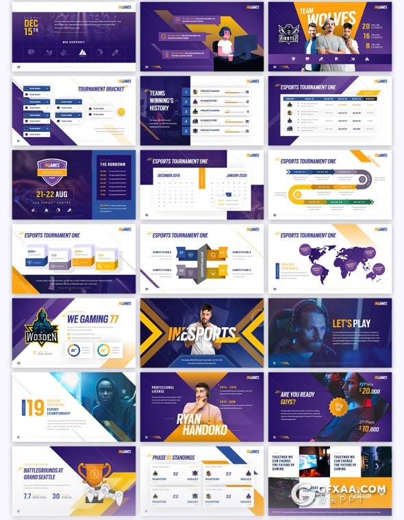 103页创意图形动画体育运动体育项目比赛主题高端PPT模板 - 顶尖PPT