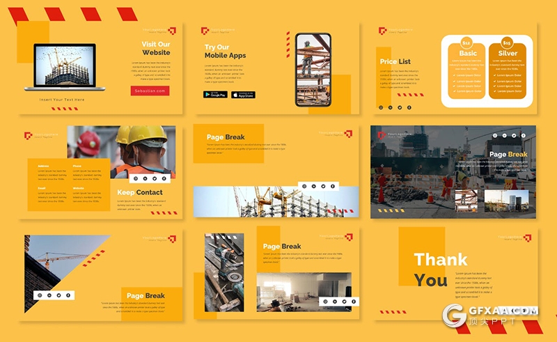 35页工程建筑房地产开发商业地产主题PPT模板 - 顶尖PPT