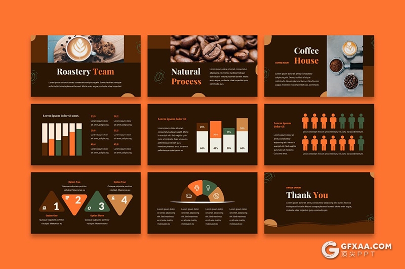 30页咖啡工艺咖啡主题PPT+keynote+Googleslides模板 - 顶尖PPT