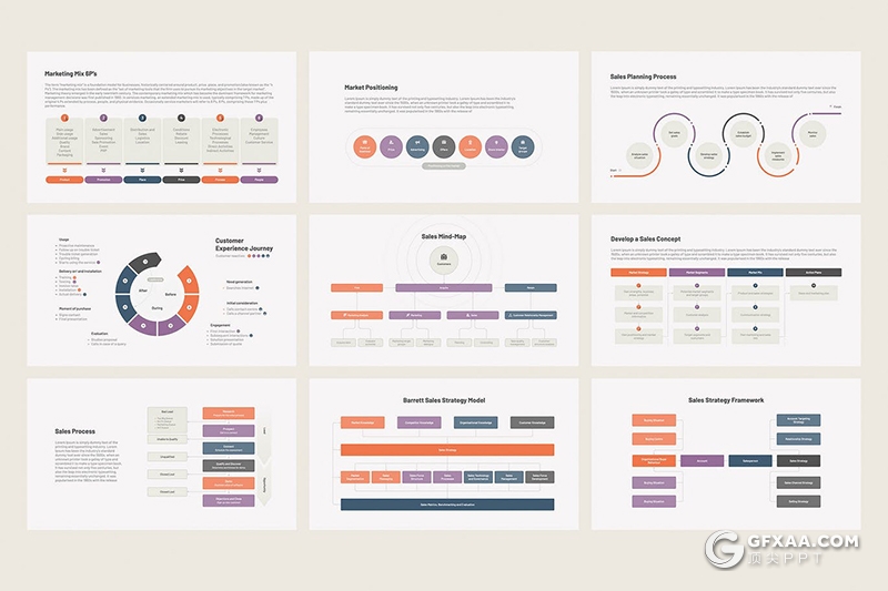 32页营销策略销售计划流程PPT数据图形模板 - 顶尖PPT