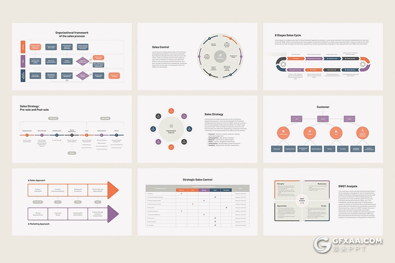32页营销策略销售计划流程PPT数据图形模板 - 顶尖PPT