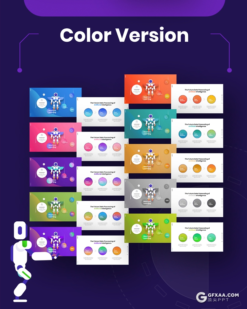 78页人工智能科技风格国外精美动画PPT模板 - 顶尖PPT