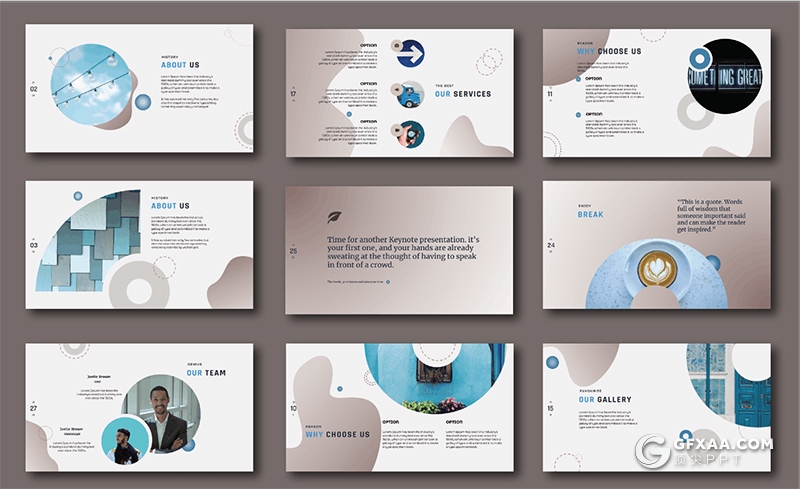 35页创意图形设计国外商务艺术风格PPT模板 - 顶尖PPT