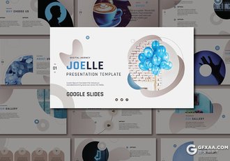 35页创意图形设计国外商务艺术风格Google slides模板 - 顶尖PPT