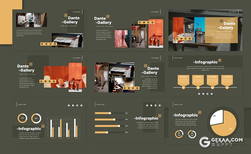 35页国外家装室内装修主题PPT模板 - 顶尖PPT