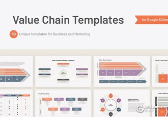 32页数据链价值分析Google slides图形模板 - 顶尖PPT