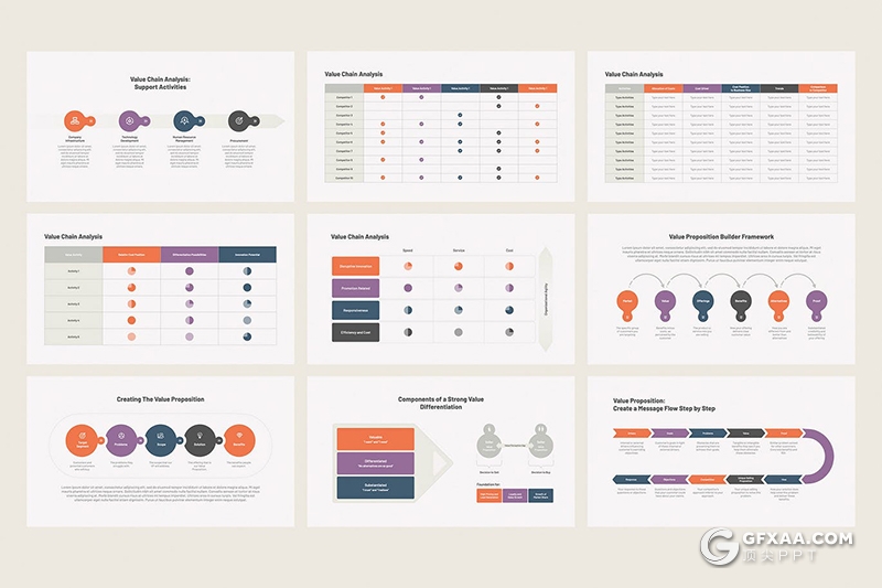 32页数据链价值分析keynote图形模板 - 顶尖PPT