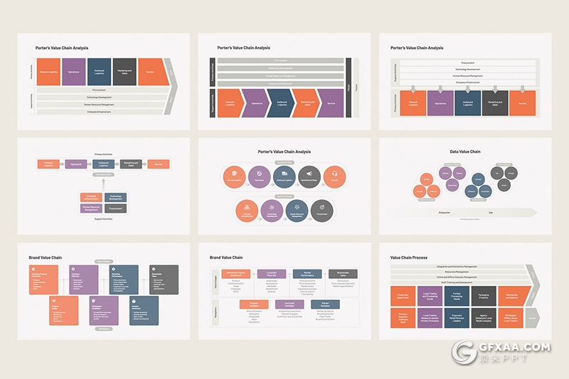 32页数据链价值分析keynote图形模板 - 顶尖PPT