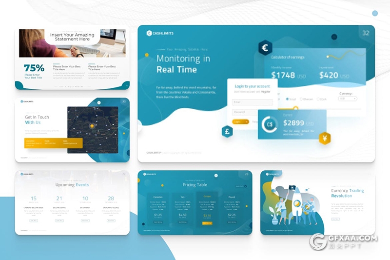 33页精美动画财务分析财务报告PPT模板 - 顶尖PPT