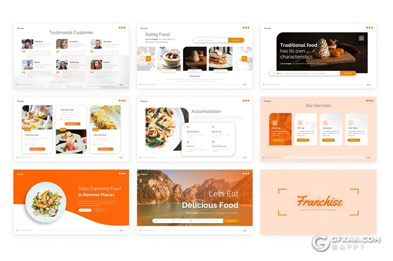 创意卡通风格餐饮美食国外PPT模板 - 顶尖PPT