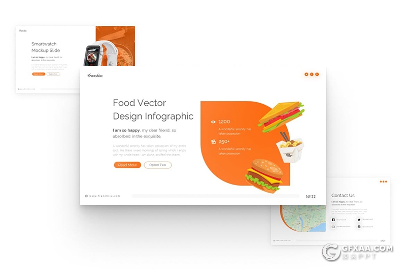 创意卡通风格餐饮美食国外PPT模板 - 顶尖PPT