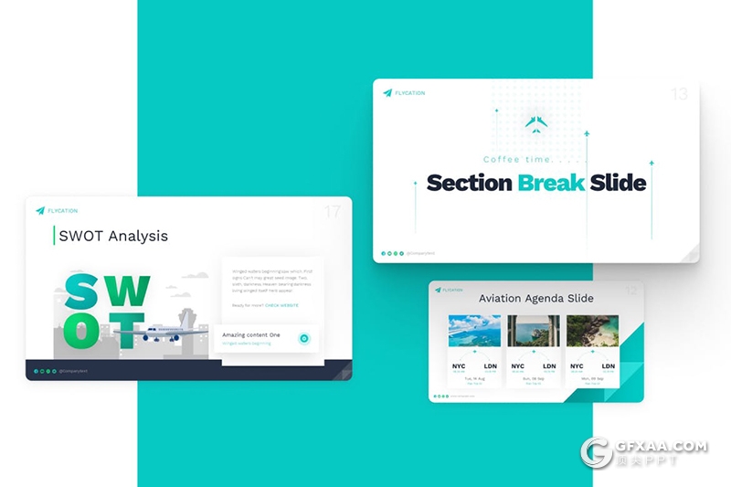 旅游度假主题国外PPT模板 - 顶尖PPT