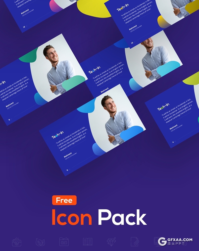 65页创意卡通风格信息技术企业介绍欧美通用PPT模板 - 顶尖PPT