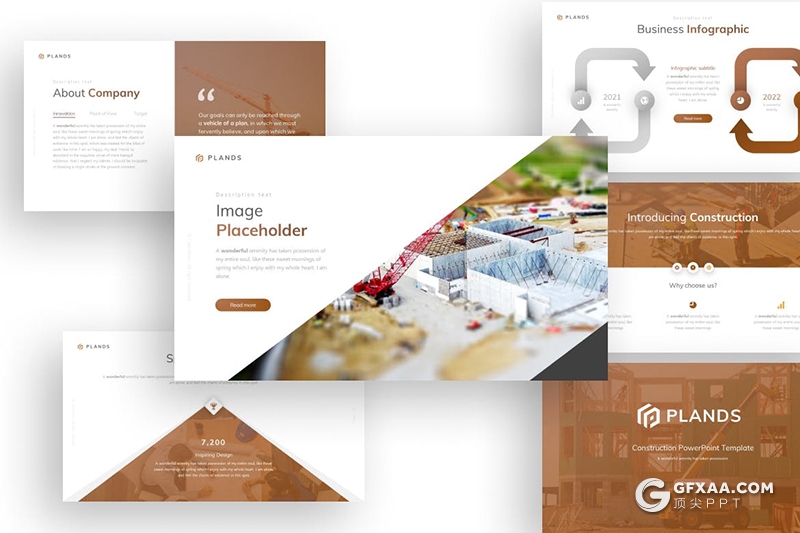 33页工程建筑项目施工项目合作展示PPT模板 - 顶尖PPT