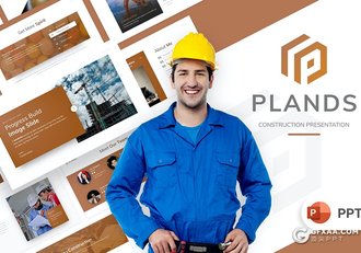 33页工程建筑项目施工项目合作展示PPT模板 - 顶尖PPT