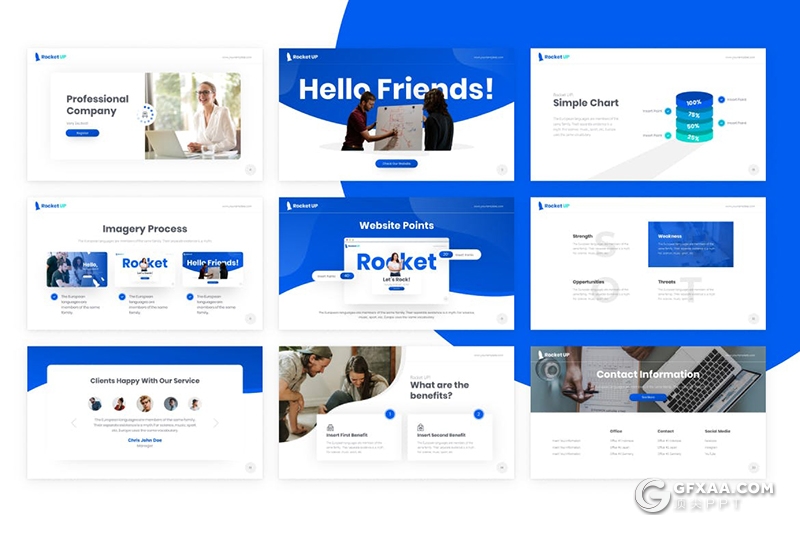 国外商务风格企业项目合作公司会议PPT模板 - 顶尖PPT