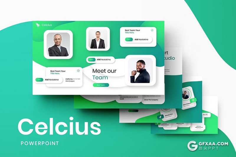 39页创意图形版式设计国外高端商务PPT模板 - 顶尖PPT