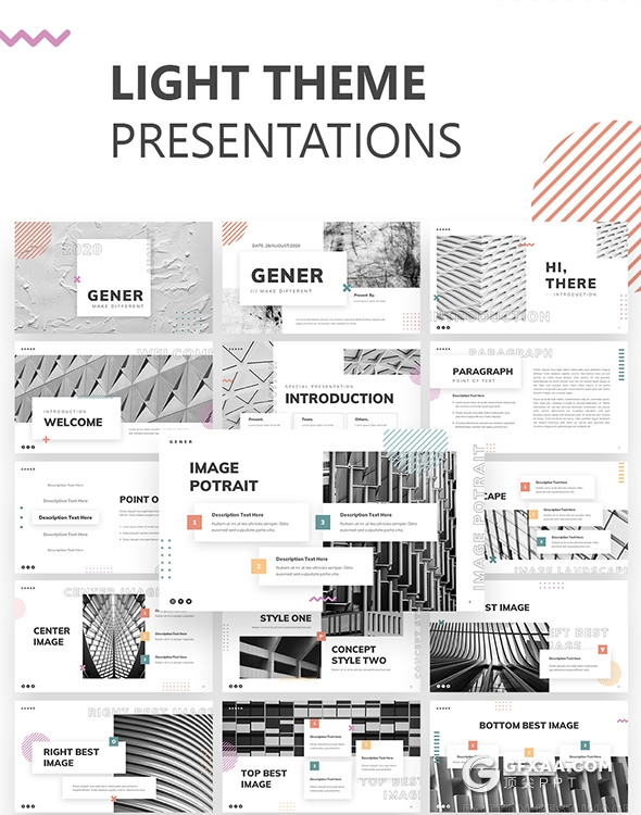 65页10种配色国外多用途创意PPT模板 - 顶尖PPT