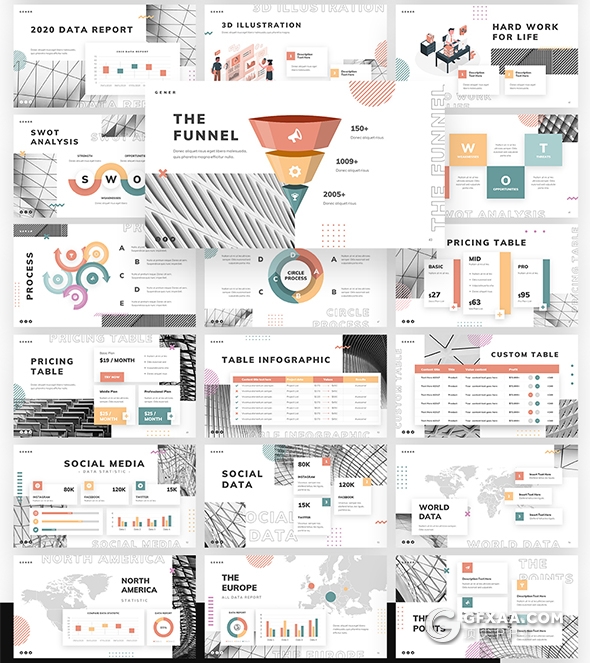 65页10种配色国外多用途创意PPT模板 - 顶尖PPT