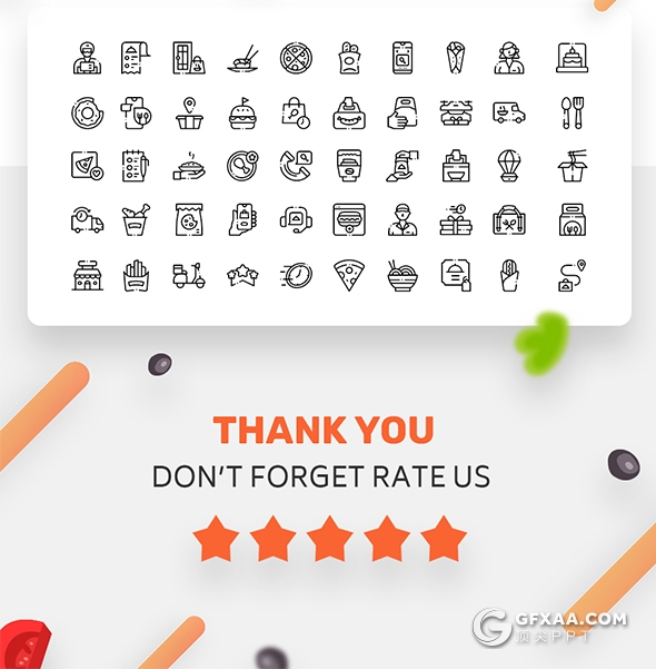 60多页高端餐饮美食国外keynote模板10种配色 - 顶尖PPT