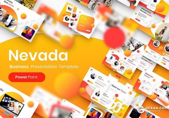 39页国外创意虚化圆形2021年终工作汇报PPT模板 - 顶尖PPT