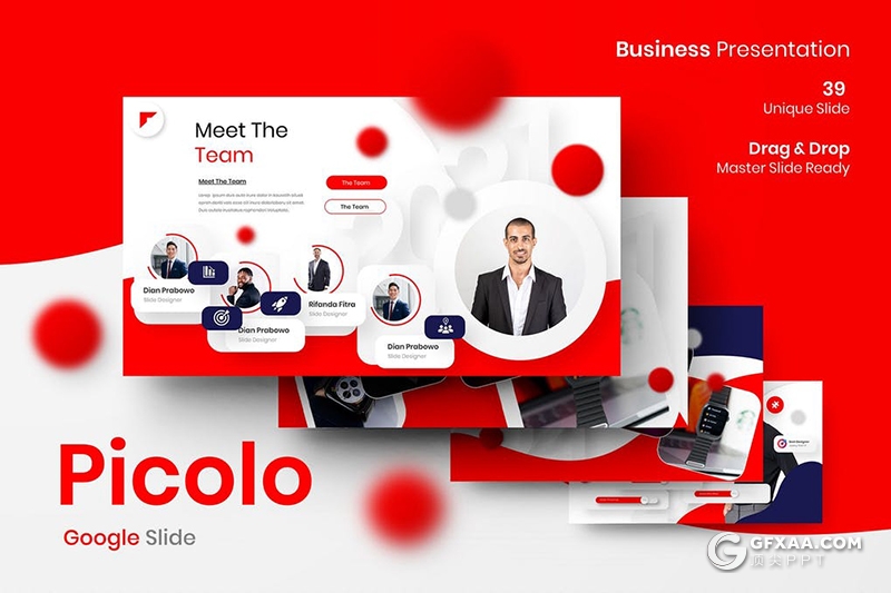 39页高端国外企业会议2021年终汇报Google slides模板 - 顶尖PPT