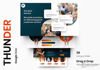 39页国外商务主题高端Google slides模板 - 顶尖PPT