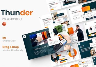 39页国外商务主题高端PPT模板 - 顶尖PPT