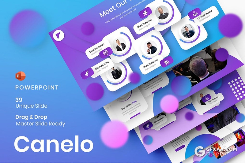 39页蓝紫色商务年终工作计划总结高端国外PPT模板 - 顶尖PPT