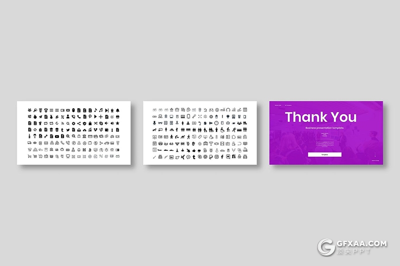 39页绿紫色国外高端商务风格PPT模板 - 顶尖PPT