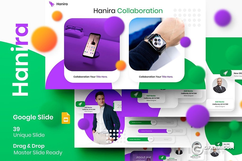 39页国外高端商务企业通用Google slides模板 - 顶尖PPT