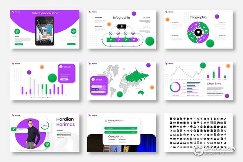 39页国外高端商务企业通用Google slides模板 - 顶尖PPT