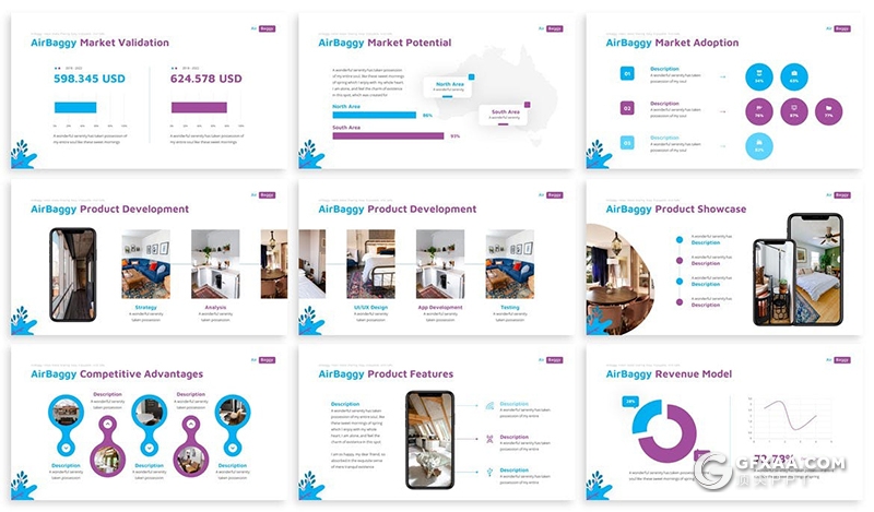 30页产品展示国外商务风格多用途PPT模板 - 顶尖PPT
