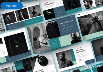 39页扁平化设计风格2021工作总结keynote模板 - 顶尖PPT