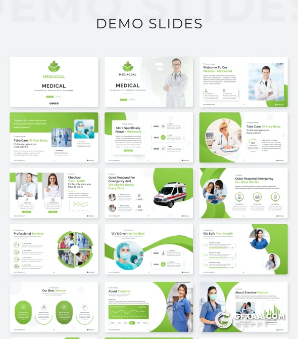 35页医疗诊断医学研究医学工作总结PPT模板 - 顶尖PPT
