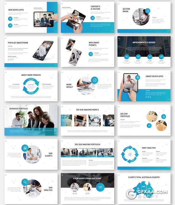 100页商业项目合作工作计划总结企业介绍PPT模板5种配色 - 顶尖PPT