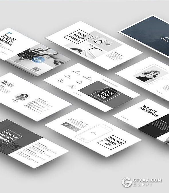 133页简约设计风格工作计划总结商务通用PPT模板 - 顶尖PPT