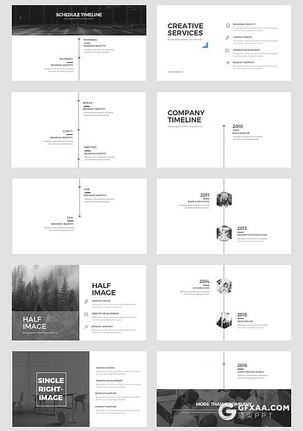 133页简约设计风格工作计划总结商务通用PPT模板 - 顶尖PPT