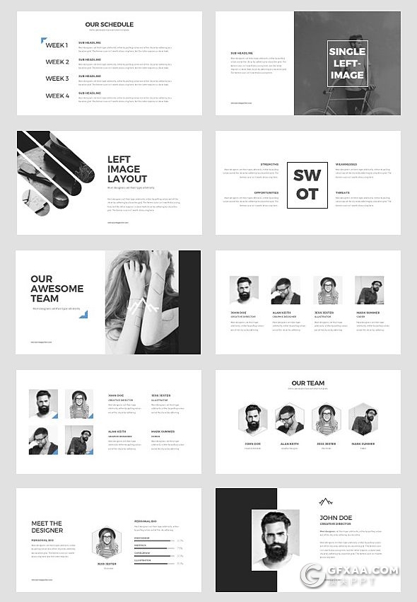 133页简约设计风格工作计划总结商务通用PPT模板 - 顶尖PPT